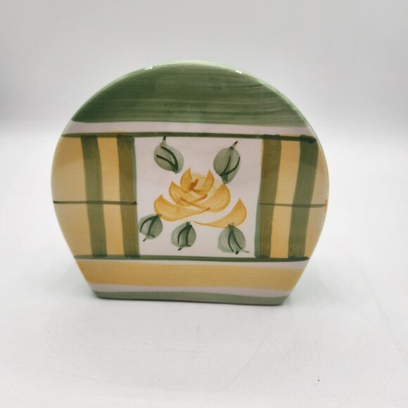 Royal Norfolk Tea Set 4 Pc Green Yellow Rose Tea Pot Sugar Creamer Napkin Holder - Picture 11 of 16